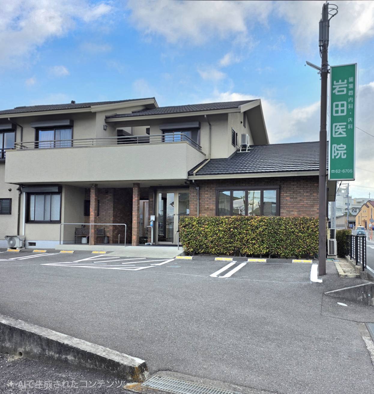 岩田医院の外観と入口